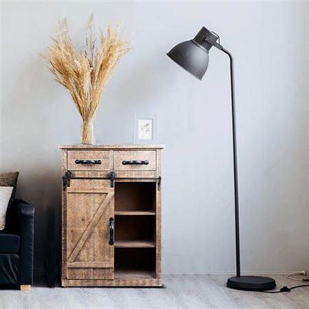 Rustic Sliding Barn Door Console Cabinet-a2